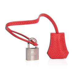 Rouge Tomate & Natural Sable Togo Leather with Palladium Hardwre Bag