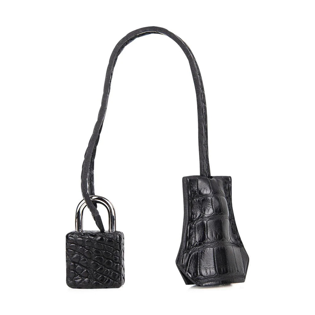 Gris Perle / Black Matte Alligator Palladium Hardware Bag
